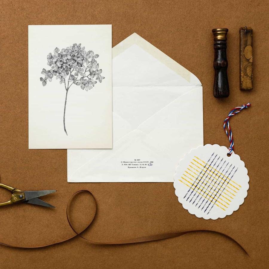 メッセージカード ミニ  グリーティングカード 活字組版オーナメントカード（クロス） カード 活版印刷 | HIGHTIDE | 08