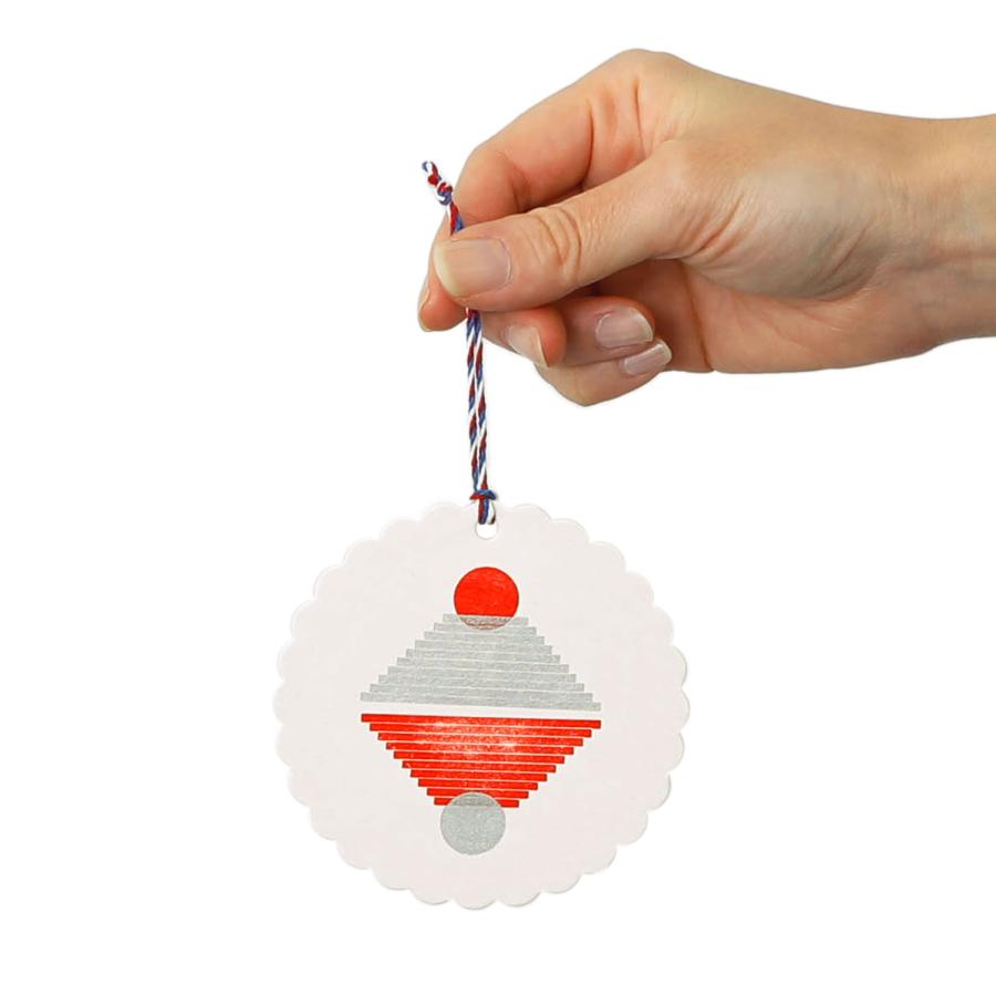 メッセージカード ミニ  グリーティングカード 活字組版オーナメントカード（逆さ富士） カード 活版印刷 富士山 | HIGHTIDE | 06