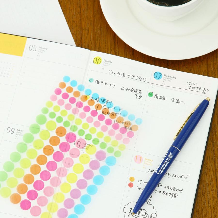 シール シースルードットステッカー 手帳 スケジュール帳 育児日記 デコ 透明 クリア 書き込み 貼り直し はがせる ミニ 小さい ハイタイド | HIGHTIDE | 11