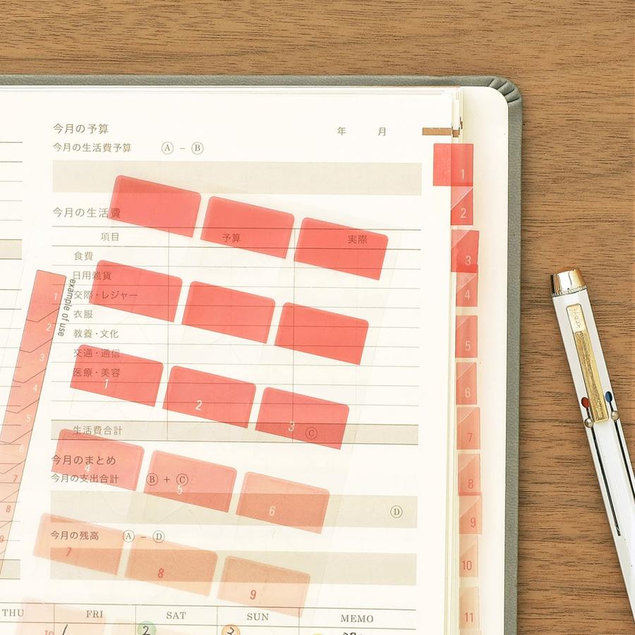 インデックスシール シースルーインデックスステッカー 手帳 デコレーション  透明 クリア ハイタイド | HIGHTIDE | 08