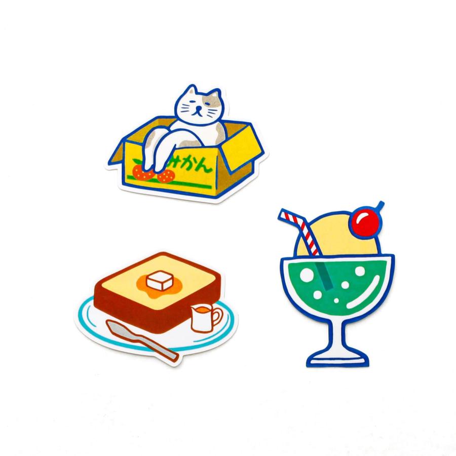 ステッカー ニューレトロ ダイカットシール スマホ PC パソコン スーツケース 犬 ネコ 猫 ぎょうざ デコレーション 大人 かわいい 可愛い 昭和レトロ 雑貨 | ニューレトロ | 20