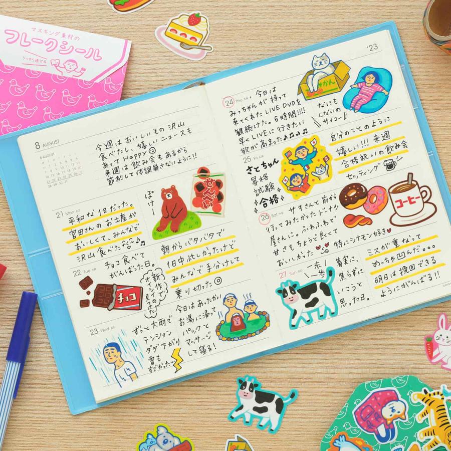 シール ニューレトロ フレークシール 手帳 ステッカー デコ デコレーション 女の子 収納 猫 犬 大人 かわいい 可愛い 昭和レトロ 雑貨 ハイタイド | ニューレトロ | 12