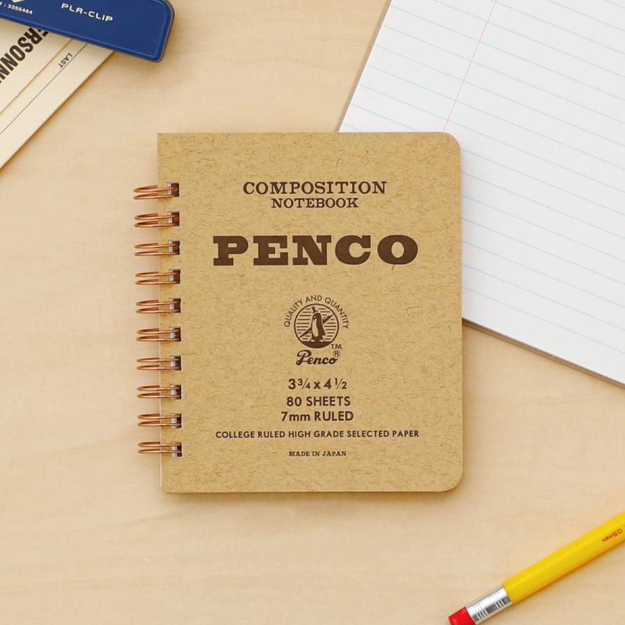 リングノート penco ペンコ コイルノート S メモ帳 ダブルリング 7mm 罫線 横罫 文房具 文具 おしゃれ | penco