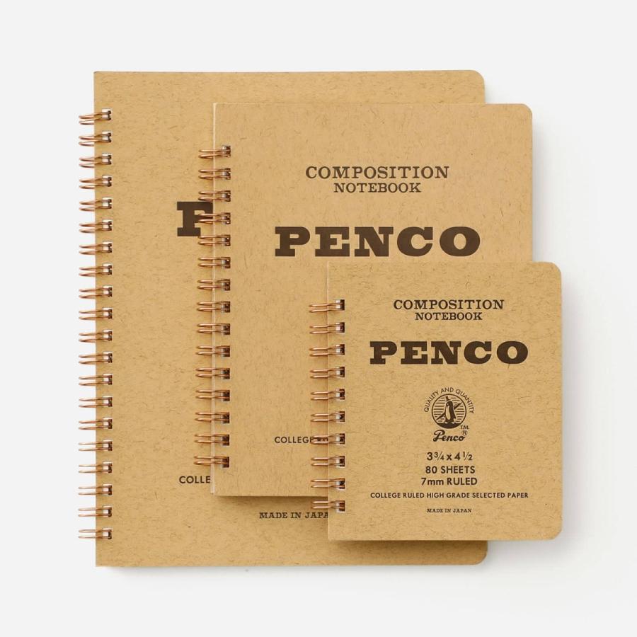 リングノート penco ペンコ コイルノート S メモ帳 ダブルリング 7mm 罫線 横罫 文房具 文具 おしゃれ | penco | 10