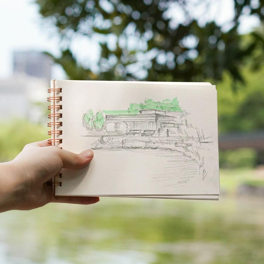 penco ペンコ スケッチブック B6 厚口 画用紙 厚紙 お絵描き リング式 アート 水彩画 イラスト 絵 デッサン パステル クレヨン 色鉛筆 | penco | 08