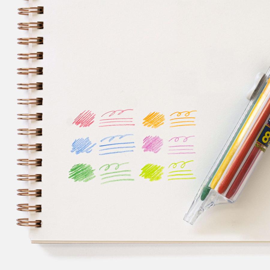 penco ペンコ スケッチブック B5 並口 画用紙 厚紙 お絵描き リング式 アート 水彩画 イラスト 絵 デッサン パステル クレヨン 色鉛筆 | penco | 08