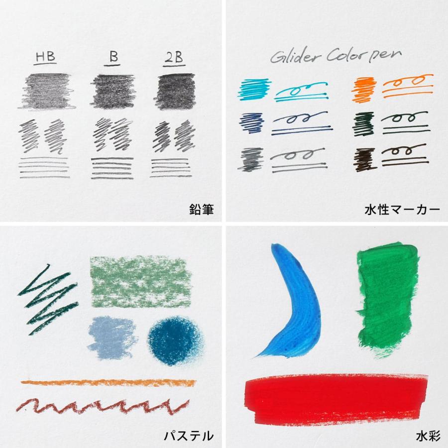 penco ペンコ スケッチブック B5 厚口 画用紙 厚紙 お絵描き リング式 アート 水彩画 イラスト 絵 デッサン パステル クレヨン 色鉛筆 |  | 05