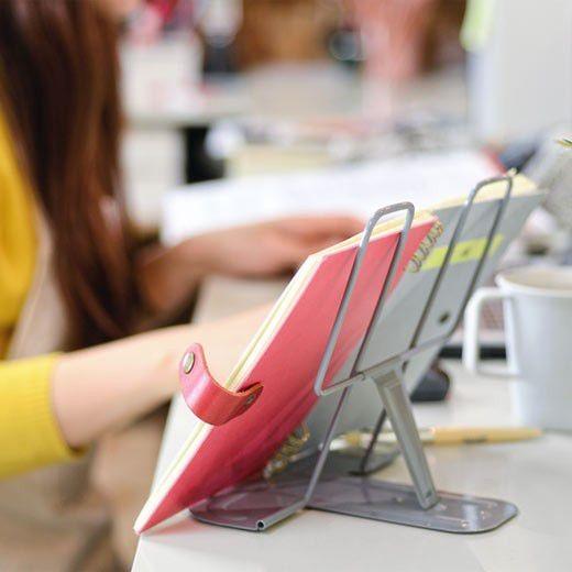 ブックスタンド メタルブックレスト 本立て レシピスタンド 離乳食 卓上 書見台 ブックホルダー ブックストッパー 譜面台 教科書 コンパクト 折り畳み キッチン | HIGHTIDE | 20