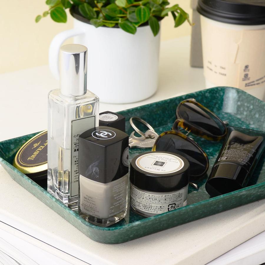 トレー デスクトレイ M マーブル メラミン 小物入れ アクセサリー ディスプレイ 卓上 インテリア おしゃれ | HIGHTIDE | 16