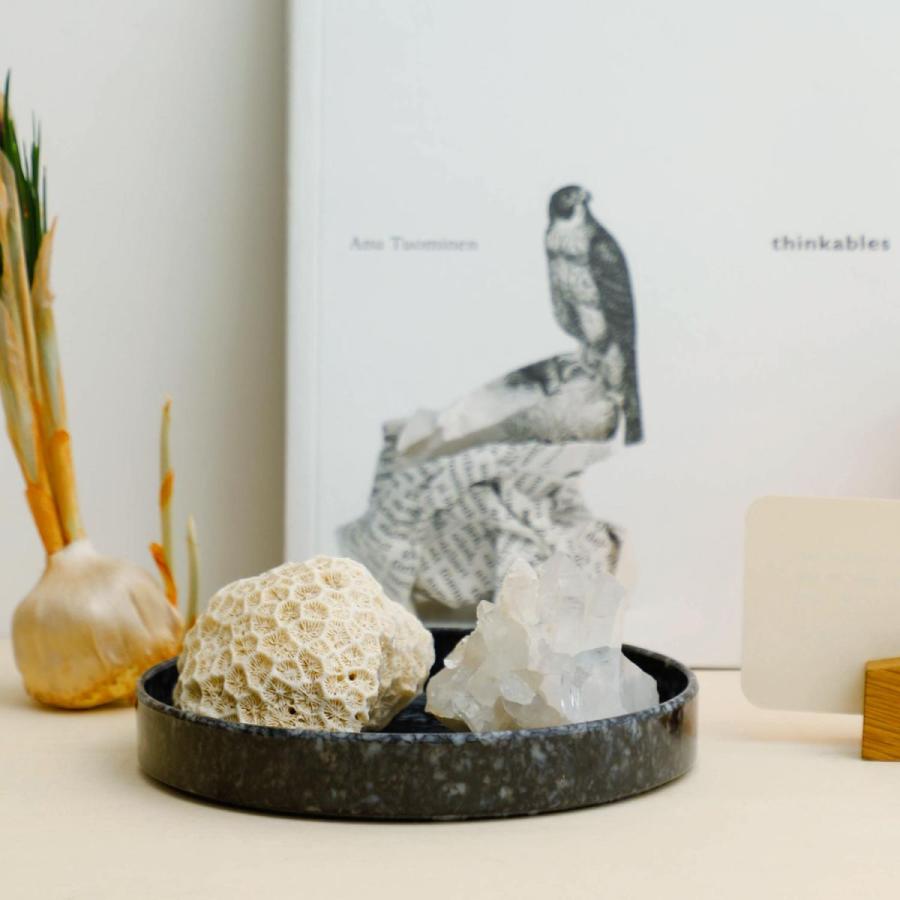 小物入れ サークルデスクトレイ マーブル メラミン トレー 机上収納 デスク キャッシュトレイ アクセサリー | HIGHTIDE | 12