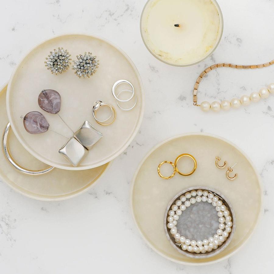 小物入れ サークルデスクトレイ マーブル メラミン トレー 机上収納 デスク キャッシュトレイ アクセサリー | HIGHTIDE | 14