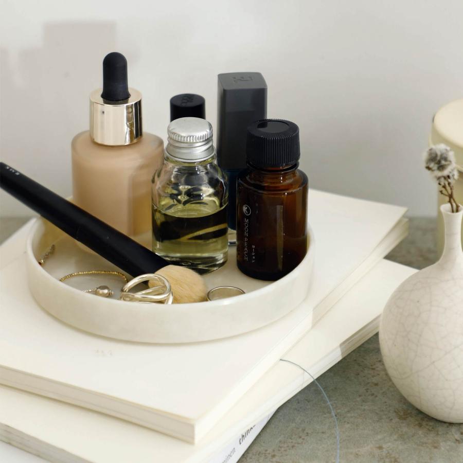 小物入れ サークルデスクトレイ マーブル メラミン トレー 机上収納 デスク キャッシュトレイ アクセサリー | HIGHTIDE | 15