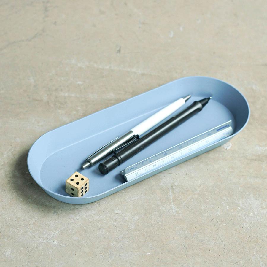 ペントレイ デスクトレイ オーバルトレイ（スチール） メモ帳 ペン トレイ デスクトレー 机上収納 デスク 整理 ペンスタンド ペン入れ ペントレー 眼鏡 | HIGHTIDE | 09