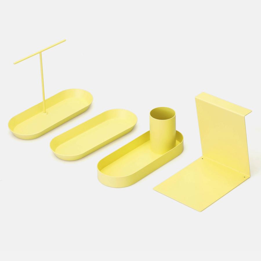 ペントレイ デスクトレイ オーバルトレイ（スチール） メモ帳 ペン トレイ デスクトレー 机上収納 デスク 整理 ペンスタンド ペン入れ ペントレー 眼鏡 | HIGHTIDE | 13