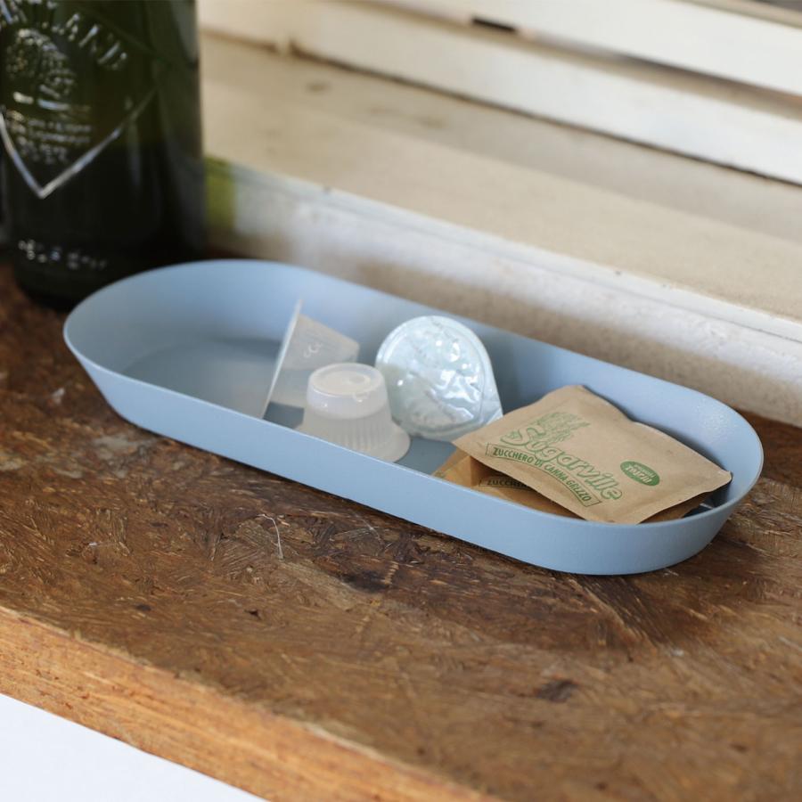 ペントレイ デスクトレイ オーバルトレイ（スチール） メモ帳 ペン トレイ デスクトレー 机上収納 デスク 整理 ペンスタンド ペン入れ ペントレー 眼鏡 | HIGHTIDE | 12