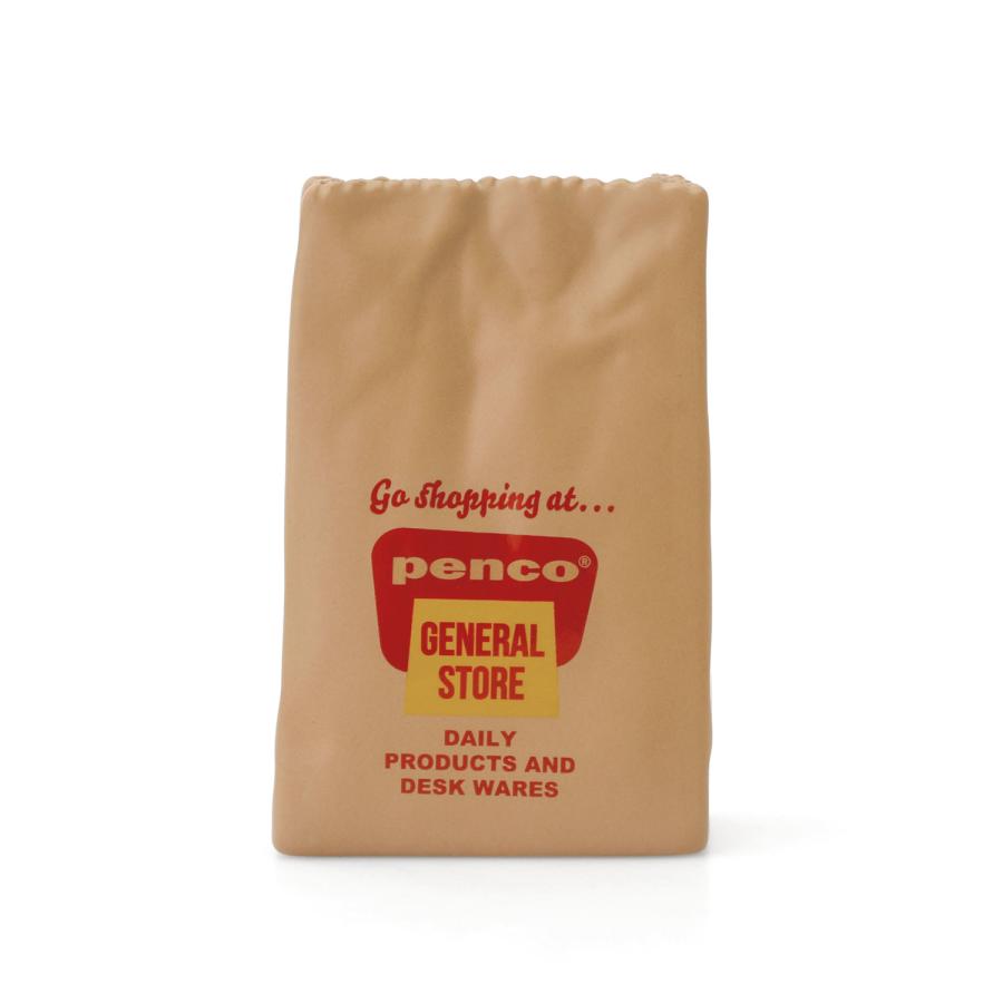 ペン立て ペンスタンド penco ペンコ ブラウンバッグスタンド 鉛筆立て 花瓶 花器 陶器 一輪挿し ツールスタンド カトラリースタンド | HIGHTIDE | 02