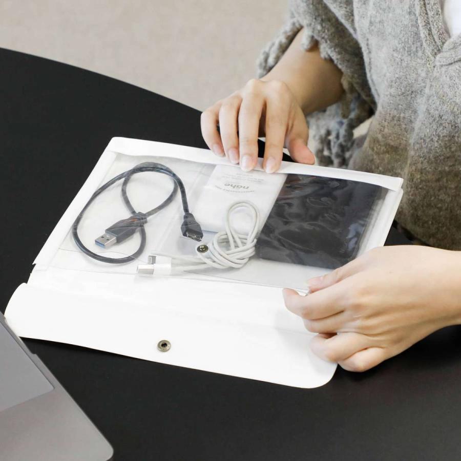 ペンケース nahe ジェネラルパーパスケース A5 書類 通帳 診察券入れ お薬手帳 母子手帳 クリア 連絡帳入れ シンプル | HIGHTIDE | 18