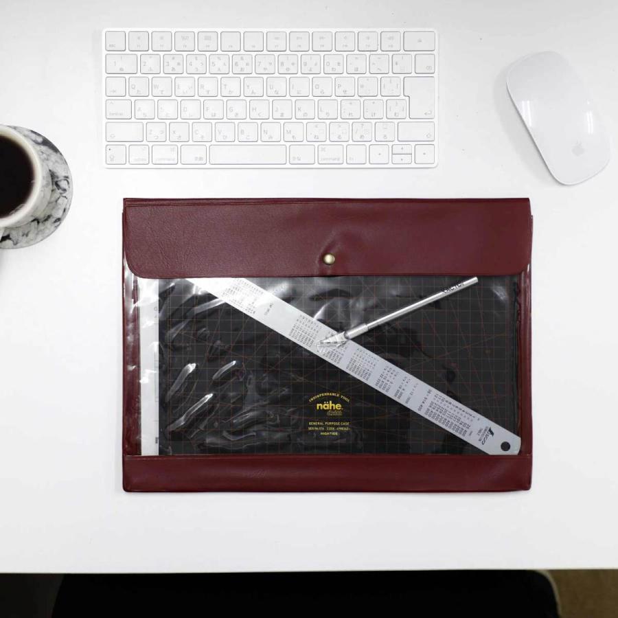 ポーチ nahe ジェネラルパーパスケース A4 書類入れ ファイル ドキュメント アクスタ 透明 クリア | HIGHTIDE | 20