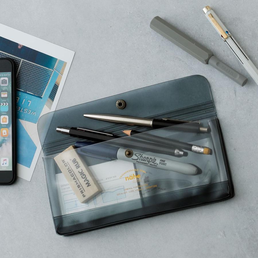 ペンケース nahe ネーエ ジェネラルパーパスケース ワイド アクスタ 歯ブラシ メイクブラシケース 黒 透明 クリア 収納 旅行 シンプル | HIGHTIDE | 15