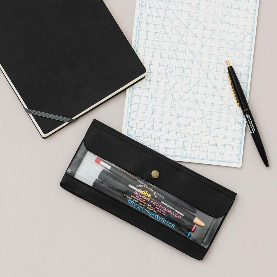 ペンケース nahe ネーエ ジェネラルパーパスケース ワイド アクスタ 歯ブラシ メイクブラシケース 黒 透明 クリア 収納 旅行 シンプル | HIGHTIDE | 17