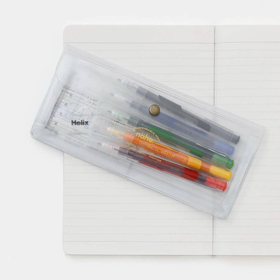 ペンケース nahe ネーエ ジェネラルパーパスケース ワイド アクスタ 歯ブラシ メイクブラシケース 黒 透明 クリア 収納 旅行 シンプル | HIGHTIDE | 18