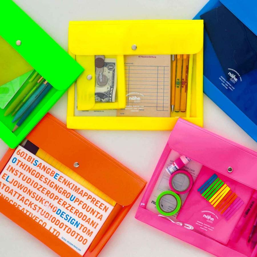 ペンケース nahe ジェネラルパーパスケース ネオン A5 通帳 お薬手帳 母子手帳 クリア 連絡帳 シンプル | HIGHTIDE | 07