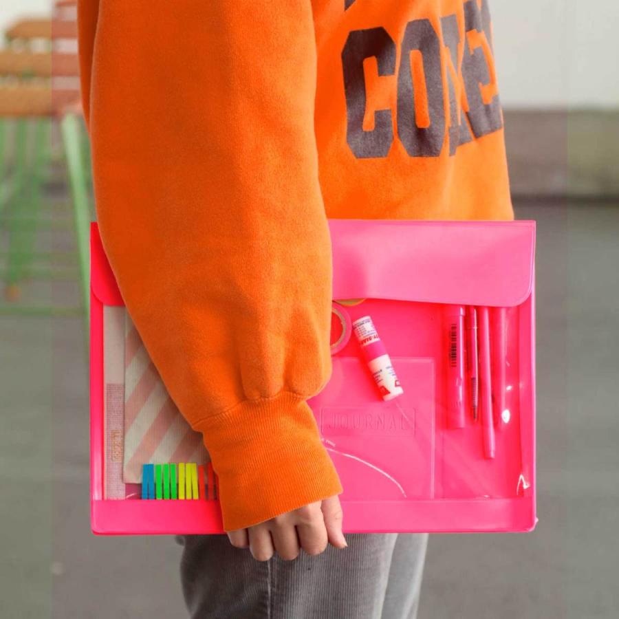 ポーチ nahe ジェネラルパーパスケース ネオン A4 書類入れ ファイル アクスタ 透明 クリア | HIGHTIDE | 06