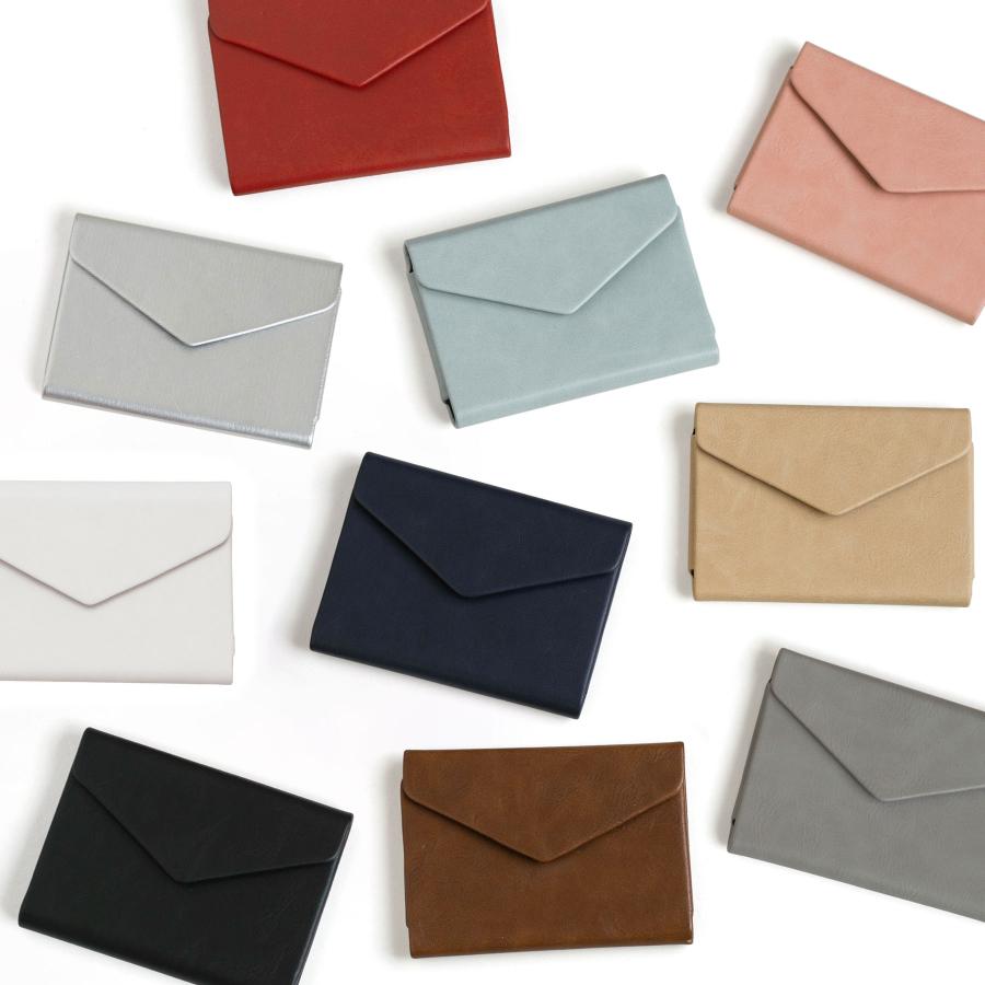 名刺入れ レディース ダブルフラップカードホルダー 名刺ホルダー カードケース メンズ 男性 女性 20代 30代 40代 50代 マグネット 磁石 三つ折り ギフト | HIGHTIDE | 29