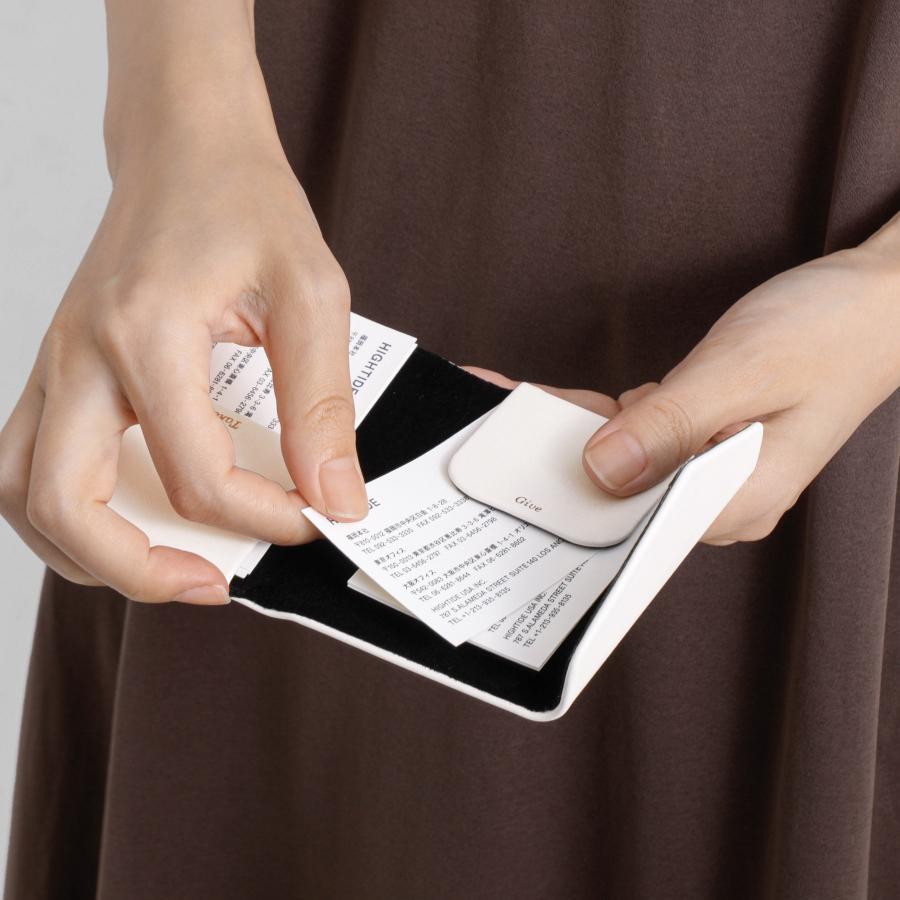 名刺入れ レディース ダブルフラップカードホルダー 名刺ホルダー カードケース メンズ 男性 女性 20代 30代 40代 50代 マグネット 磁石 三つ折り ギフト | HIGHTIDE | 17