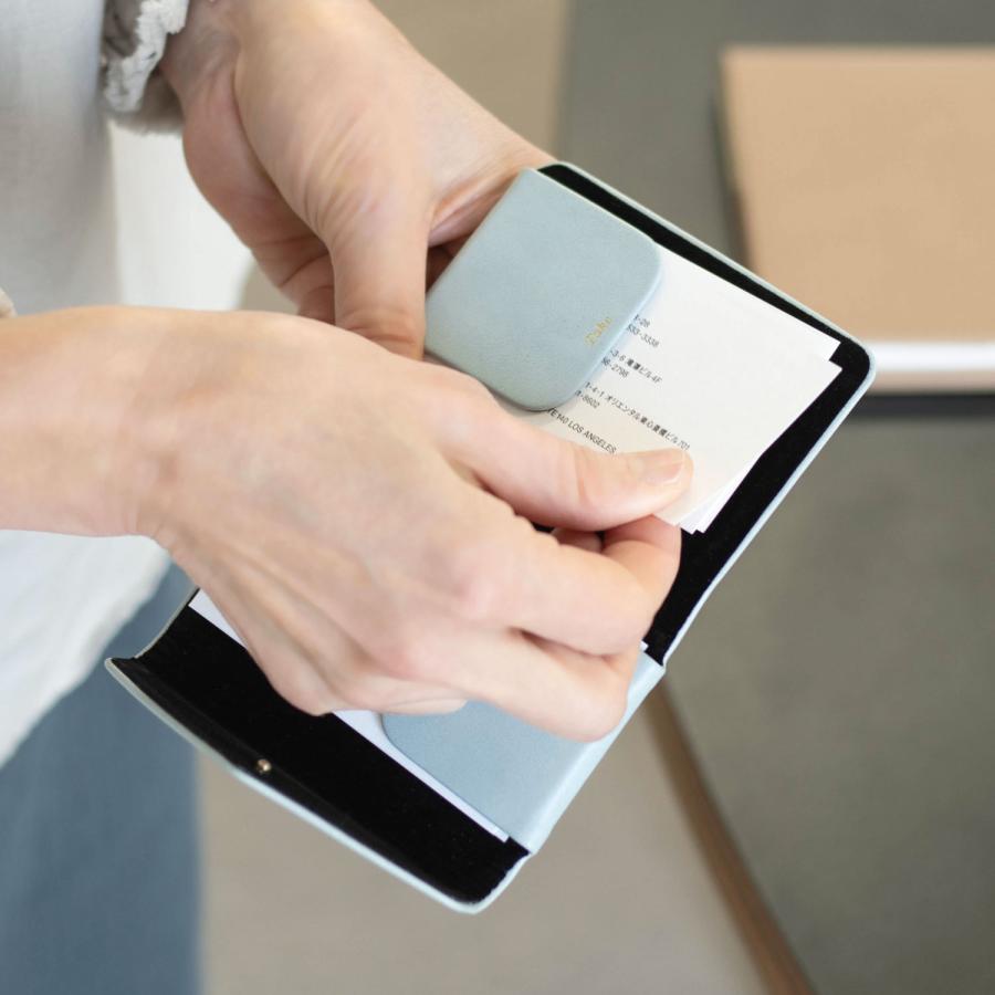 名刺入れ レディース ダブルフラップカードホルダー 名刺ホルダー カードケース メンズ 男性 女性 20代 30代 40代 50代 マグネット 磁石 三つ折り ギフト | HIGHTIDE | 20