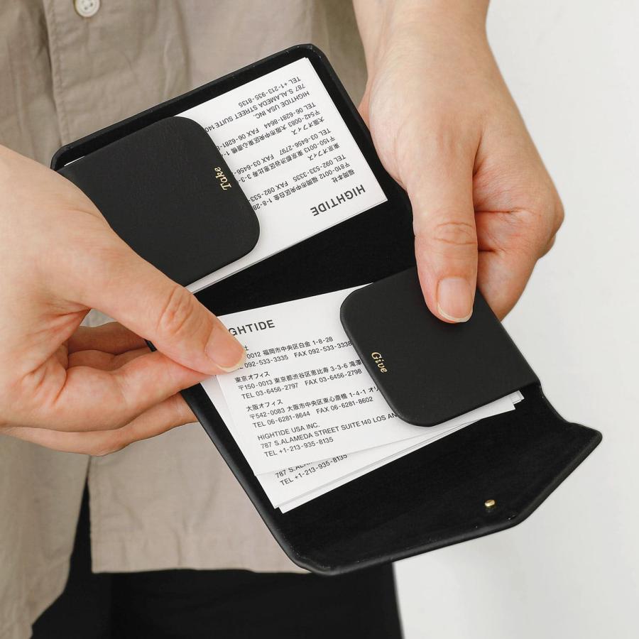 名刺入れ レディース ダブルフラップカードホルダー 名刺ホルダー カードケース メンズ 男性 女性 20代 30代 40代 50代 マグネット 磁石 三つ折り ギフト | HIGHTIDE | 27