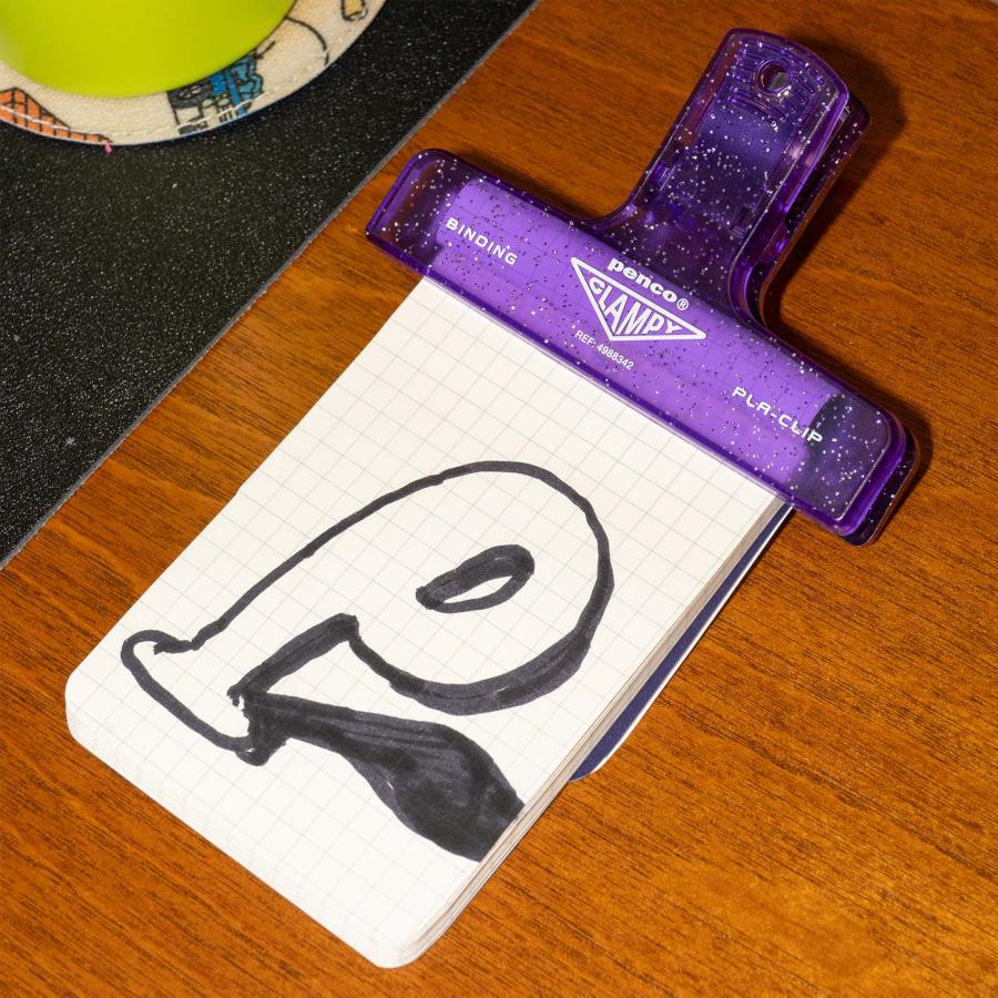 Penco ペンコ プラクリップ グリッター Plastic Clip Glitter 透明 シルバー ラメ クリップボード 紙挟み 袋留め 教科書クリップ ブッククリップ 目玉クリップ | penco | 08