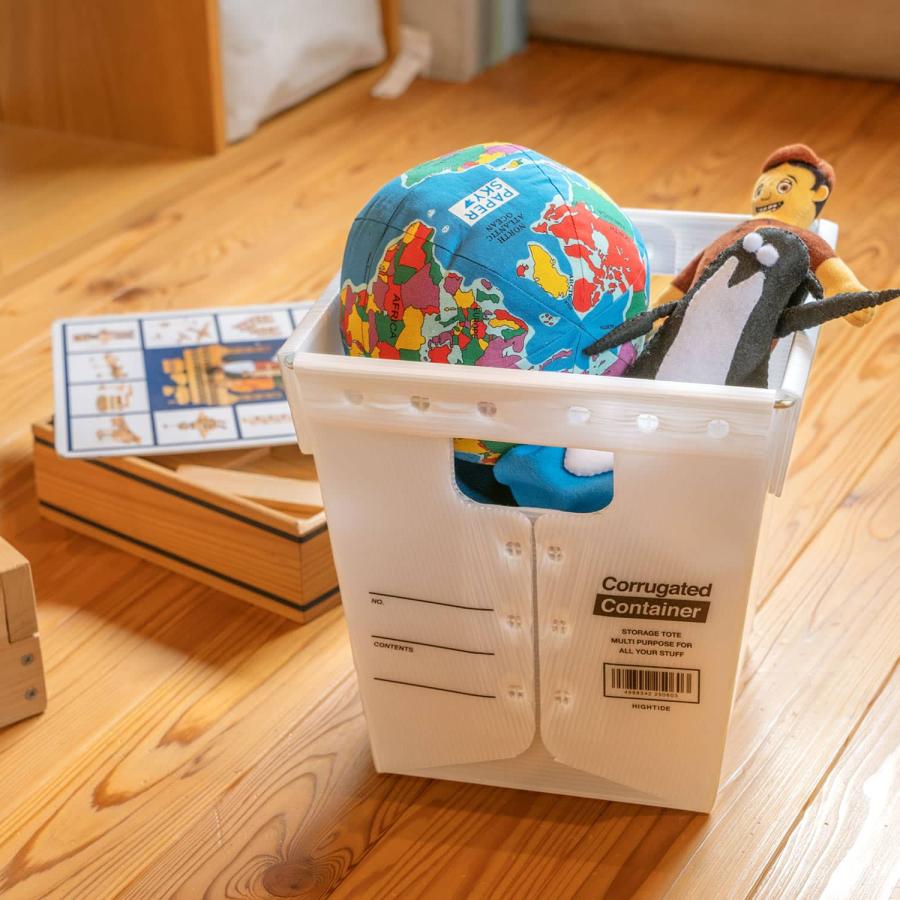 ストレージトートM 収納ボックス 持ち運び 取っ手 軽量 ランドリーバスケット おもちゃ箱 ゴミ箱 キッチン リビング インテリア | HIGHTIDE | 04