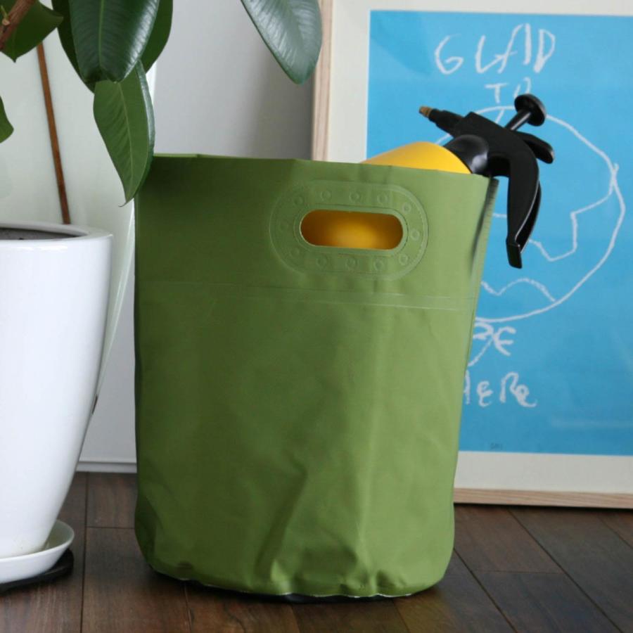 ランドリーバッグ タープバッグ ラウンド S 16L ターポリン ランドリーバスケット 折りたたみ 防水 洗濯かご キャンプ コンパクト 収納 バケツ プランターカバー | HIGHTIDE | 27