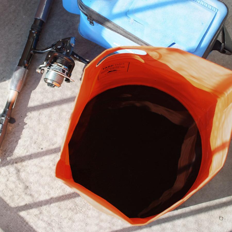 ランドリーバッグ タープバッグ ラウンド S 16L ターポリン ランドリーバスケット 折りたたみ 防水 洗濯かご キャンプ コンパクト 収納 バケツ プランターカバー | HIGHTIDE | 29