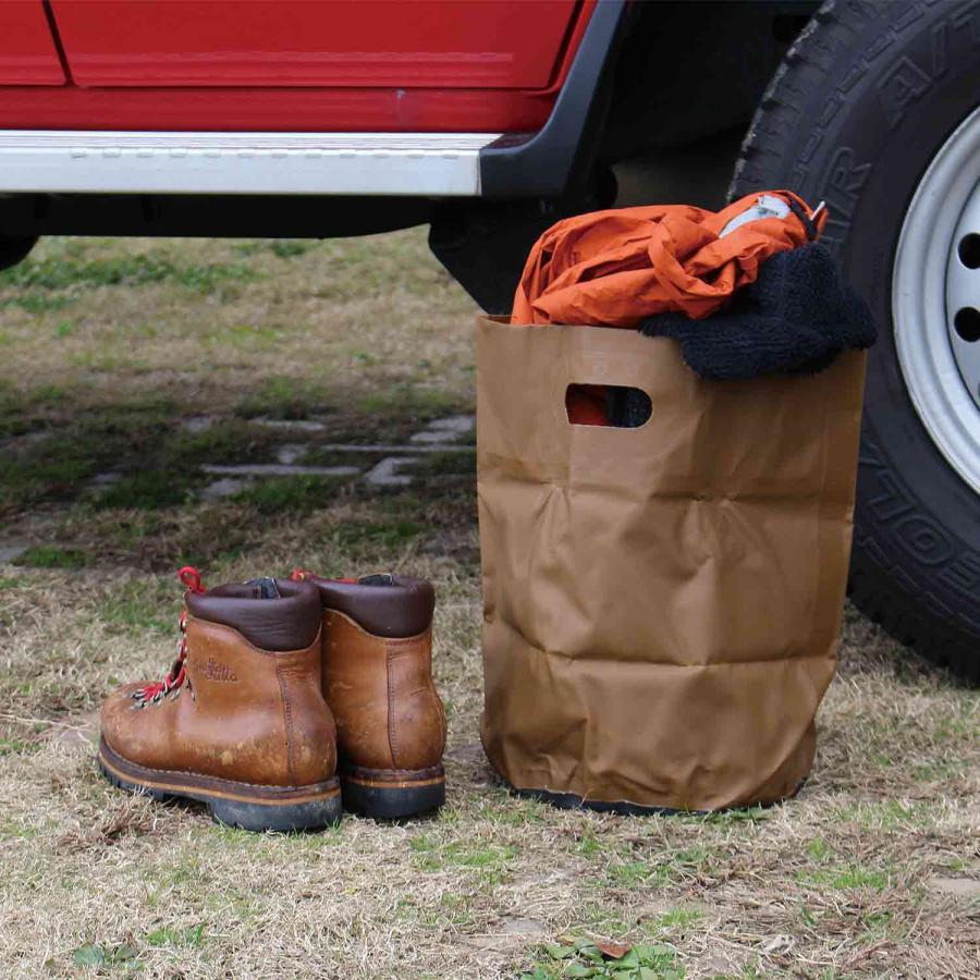 ランドリーバッグ タープバッグ ラウンド S 16L ターポリン ランドリーバスケット 折りたたみ 防水 洗濯かご キャンプ コンパクト 収納 バケツ プランターカバー | HIGHTIDE | 31