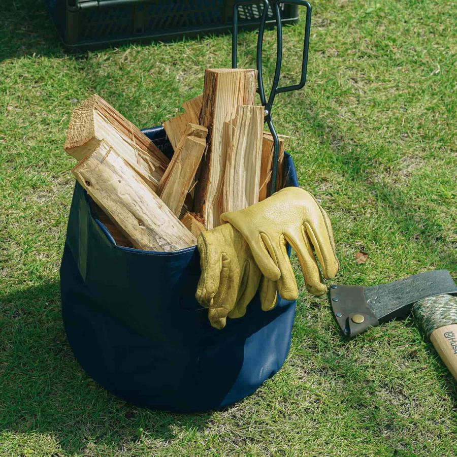 ランドリーバッグ タープバッグ ラウンド S 16L ターポリン ランドリーバスケット 折りたたみ 防水 洗濯かご キャンプ コンパクト 収納 バケツ プランターカバー | HIGHTIDE | 19