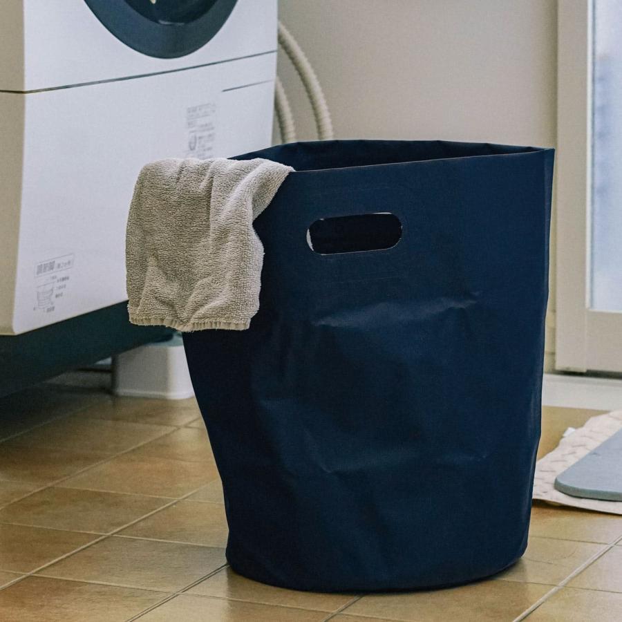 ランドリーバッグ タープバッグ ラウンド S 16L ターポリン ランドリーバスケット 折りたたみ 防水 洗濯かご キャンプ コンパクト 収納 バケツ プランターカバー | HIGHTIDE | 20