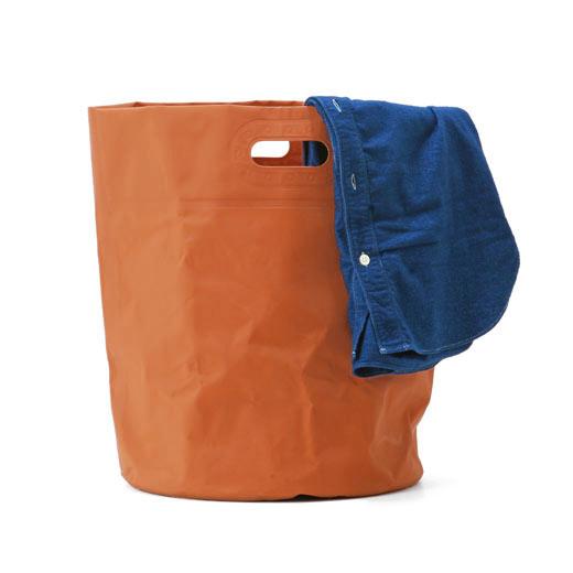 ランドリーバッグ タープバッグ ラウンド M 35L ランドリーバスケット ターポリン 折りたたみ 防水 洗濯かご キャンプ コンパクト 収納 ゴミ箱 プランターカバー | HIGHTIDE | 16