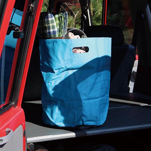 ランドリーバッグ タープバッグ ラウンド M 35L ランドリーバスケット ターポリン 折りたたみ 防水 洗濯かご キャンプ コンパクト 収納 ゴミ箱 プランターカバー | HIGHTIDE | 17