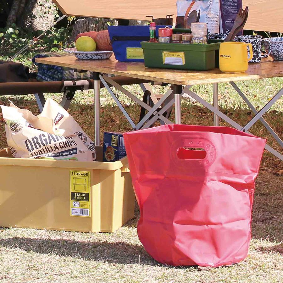 ランドリーバッグ タープバッグ ラウンド M 35L ランドリーバスケット ターポリン 折りたたみ 防水 洗濯かご キャンプ コンパクト 収納 ゴミ箱 プランターカバー | HIGHTIDE | 18