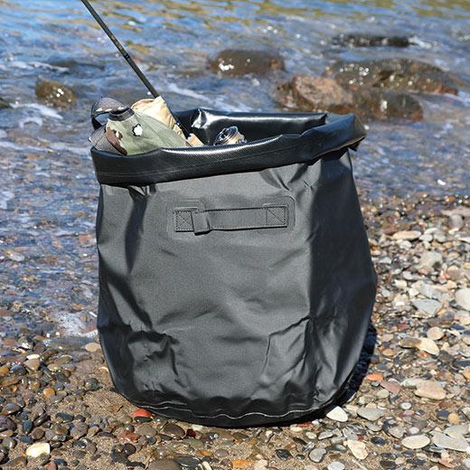 ランドリーバッグ タープバッグ ラウンド L 70L ターポリン ランドリーバスケット 折りたたみ 大容量 防水 洗濯かご キャンプ コンパクト 収納 プランターカバー | HIGHTIDE | 21