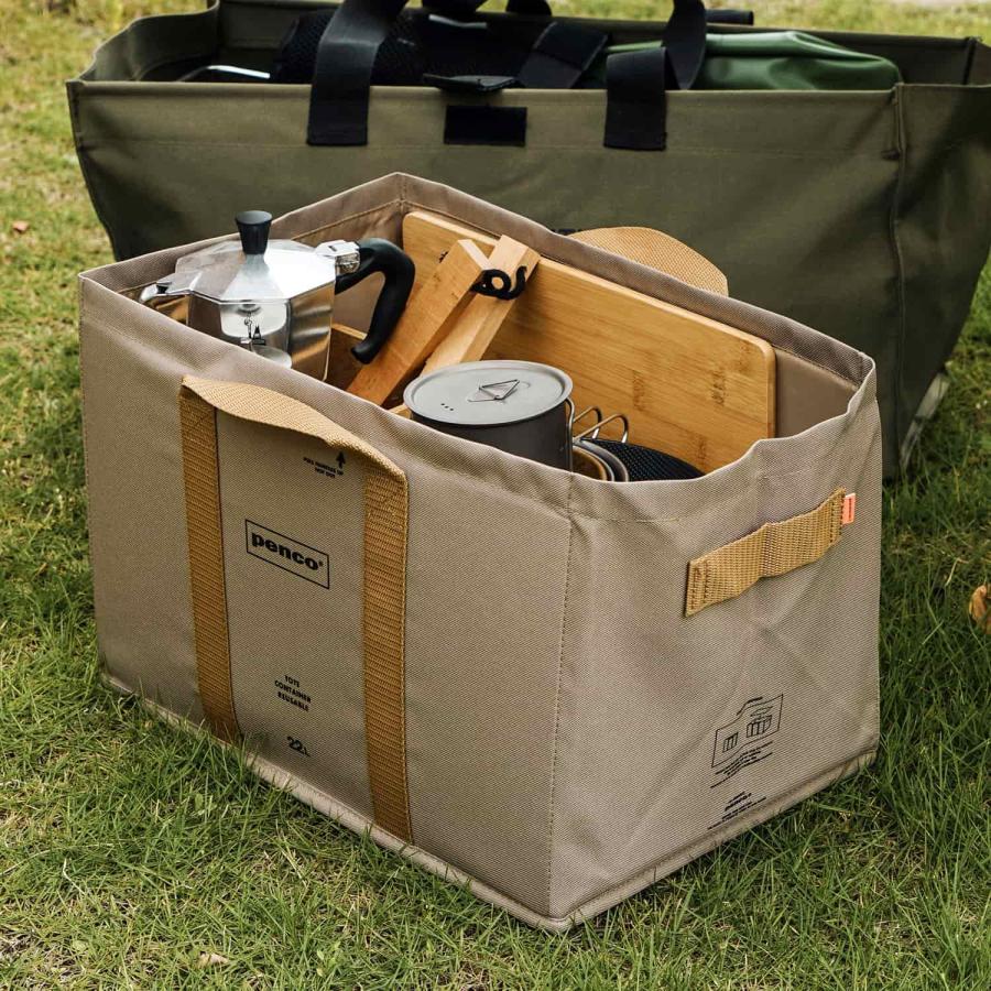 penco ペンコ Box tote ボックストート 収納ボックス 車 トランク収納 アウトドア キャンプ 小物入れ コンパクト 折りたたみ インテリア おもちゃ箱 雑誌 | HIGHTIDE