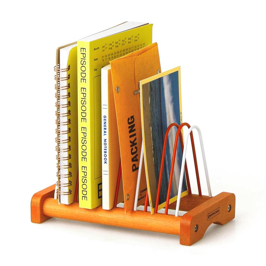 本立て 木製 penco ペンコ ワイヤーラック ブックスタンド ブックエンド ラック  卓上 本立 本棚 絵本 カード立て | penco | 08