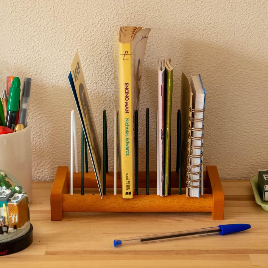 本立て 木製 penco ペンコ ワイヤーラック ブックスタンド ブックエンド ラック  卓上 本立 本棚 絵本 カード立て | penco | 10