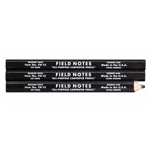 鉛筆 設計 FIELD NOTES フィールドノート カーペンターペンシル 3-PACK 大工 墨出し マーカー | HIGHTIDE | 01