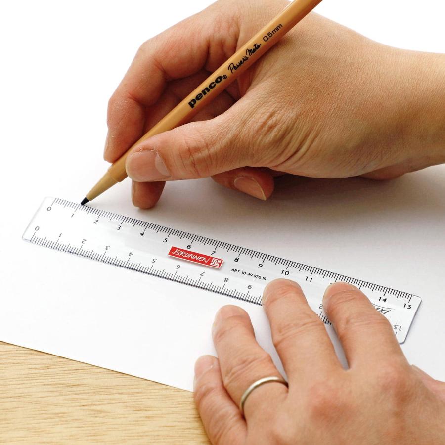 定規 BRUNNEN ブルネン フレキシブルルーラーS 15cm ものさし 透明 クリア 曲がる 折れない 割れない | HIGHTIDE | 03