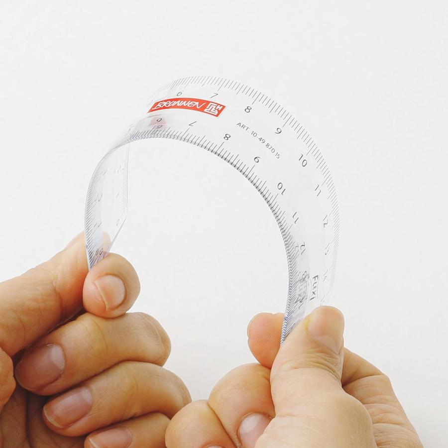 定規 BRUNNEN ブルネン フレキシブルルーラーS 15cm ものさし 透明 クリア 曲がる 折れない 割れない | HIGHTIDE | 04