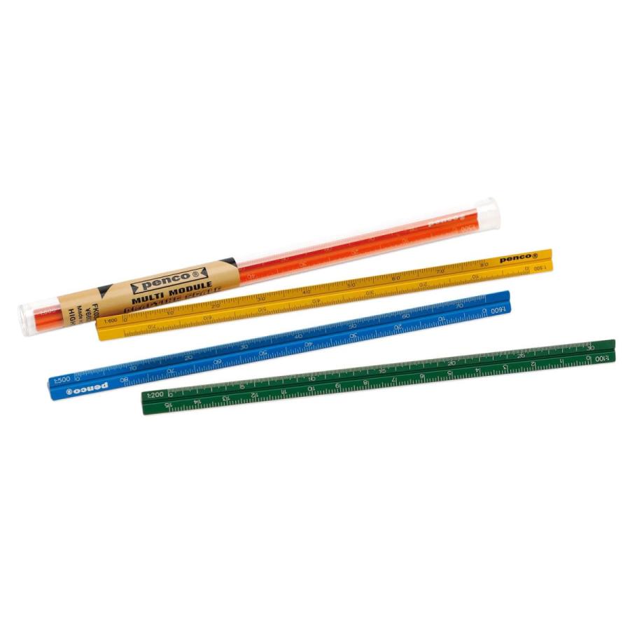 三角スケール penco ペンコ ドラフティングスケール 定規 15cm ものさし 製図 携帯 ポケット アルミ | penco | 08