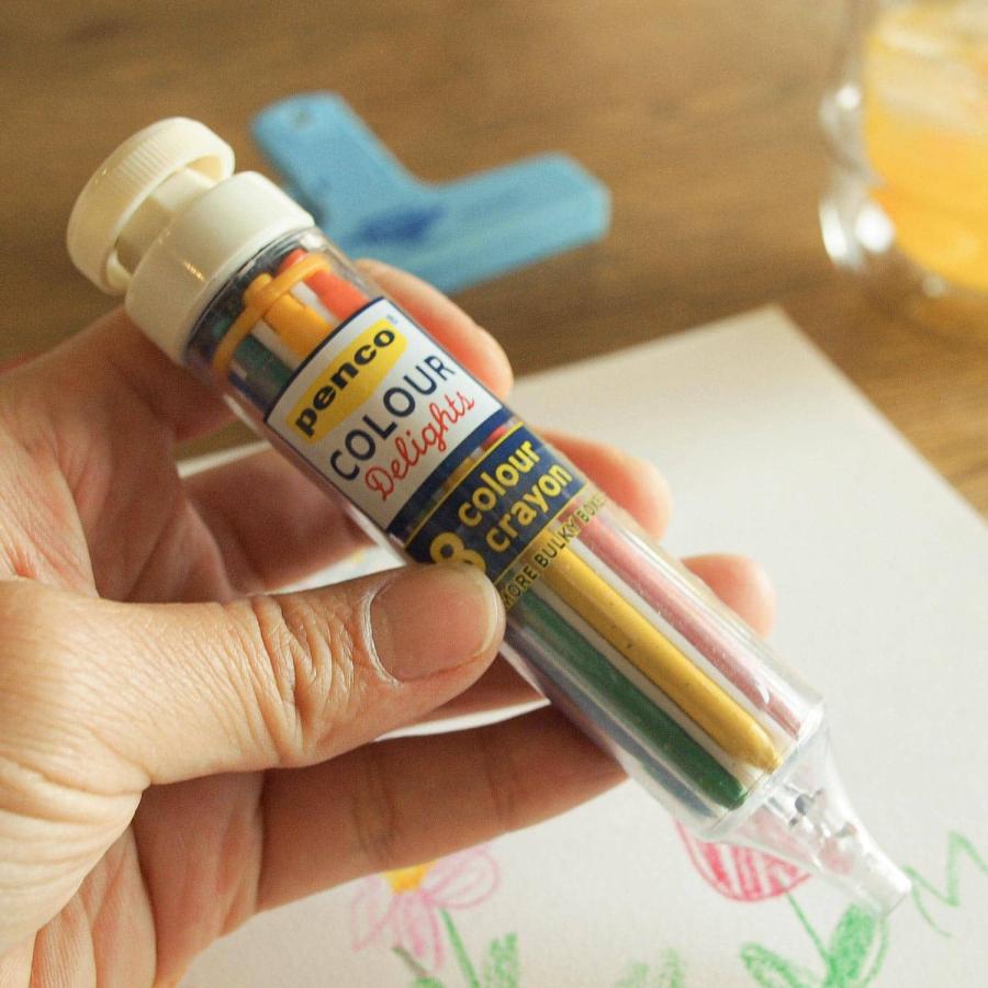 クレヨン penco ペンコ 8カラークレヨン プチギフト 子供 子ども 汚れない お出かけ お絵描き 持ち歩き 安全 文房具 かわいい 小学生 プレゼント 入学祝い | penco | 13